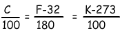 Example: Find the values of 30 ºC in Fahrenheit and Kelvin thermometers.